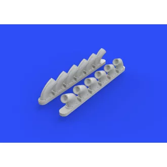   Eduard P-40B exhaust stacks for Airfix műgyanta repülő kiegészítő