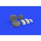 Eduard Meteor F.8 wheels (Airfix)