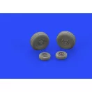 Eduard F-4J wheels for Zoukei Mura műgyanta repülő kiegészítő