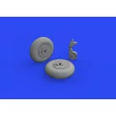 Eduard Ki-61-Id wheels for Tamiya műgyanta repülő kiegészítő