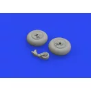 Eduard Ki-61-Id wheels for Tamiya műgyanta repülő kiegészítő