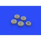 Eduard He 219 wheels for Tamiya műgyanta repülő kiegészítő