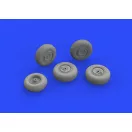 Eduard He 219 wheels for Tamiya műgyanta repülő kiegészítő