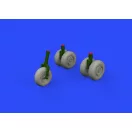 Eduard He 219 wheels for Tamiya műgyanta repülő kiegészítő
