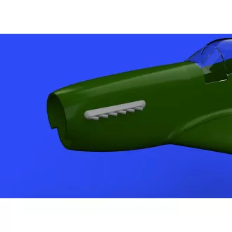   Eduard P-51D exhaust stacks w/fairing f.Airfix műgyanta repülő kiegészítő