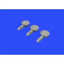 Eduard P-51D rear view mirrors for Airfix műgyanta repülő kiegészítő
