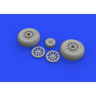   Eduard P-51D wheels diamond tread 2 for Eduard műgyanta repülő kiegészítő