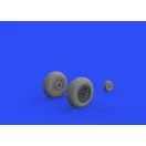 Eduard P-51D wheels diamond tread 2 for Eduard műgyanta repülő kiegészítő