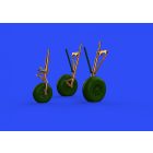Eduard P-38F/ G undercarriage legs BRONZE (Tamiya)