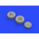 Eduard Me 262 wheels for Airfix műgyanta repülő kiegészítő