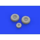 Eduard B-25 wheels for Hasegawa műgyanta repülő kiegészítő