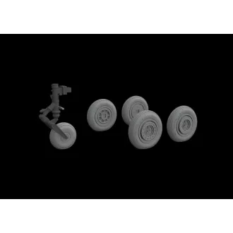   Eduard MiG-17 wheels for Airfix műgyanta repülő kiegészítő