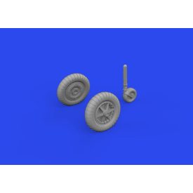 Eduard Bf 109G-2/ G-4 wheels for plain wings PRINT (Eduard)