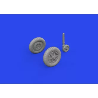 Eduard Bf 109G-2/ G-4 wheels for plain wings PRINT (Eduard)