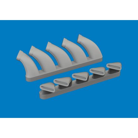 Eduard Mosquito exhaust stacks PRINT (Tamiya)