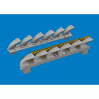 Eduard Bf 109G-6 exhaust stacks PRINT (Tamiya)
