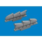 Eduard Spitfire Mk. V three-stacks exhaust rounded PRINT (Tamiya)