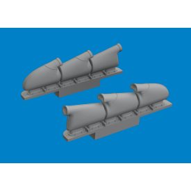   Eduard Spitfire Mk. V three-stacks exhaust rounded PRINT (Tamiya)