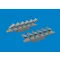 Eduard Spitfire Mk.V six-stacks exhaust fishtail PRINT TAMIYA műgyanta repülő kiegészítő