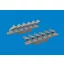 Eduard Spitfire Mk.V six-stacks exhaust fishtail PRINT TAMIYA műgyanta repülő kiegészítő