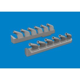 Eduard P-51 exhaust stacks PRINT (Tamiya)