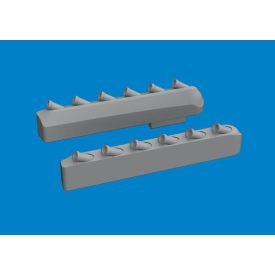 Eduard P-51 exhaust stacks w/ fairing PRINT (Tamiya)