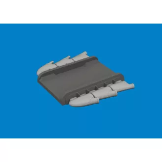   Eduard Spitfire Mk. I/II/ V three-stacks exhaust rounded PRINT (IBG)