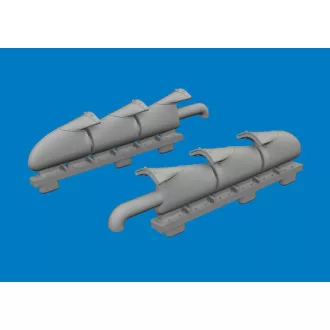   Eduard Spitfire Mk. V three-stacks exhaust fishtail PRINT (Eduard)