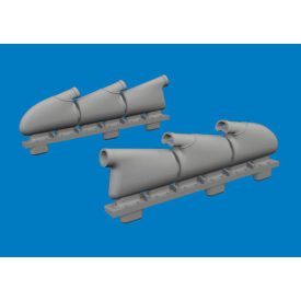   Eduard Spitfire Mk. V three-stacks exhaust rounded PRINT (Eduard)