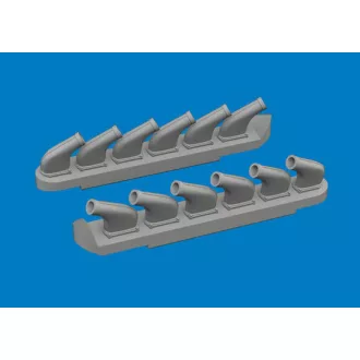 Eduard P-51D exhaust stacks PRINT (Arma Hobby)