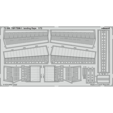 Eduard TBF/ TBM-1 Avenger landing flaps (Hasegawa)