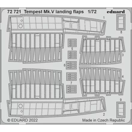 Eduard Tempest Mk. V landing flaps (Airfix)