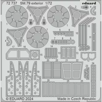 Eduard SM.79 exterior ITALERI fotómaratás