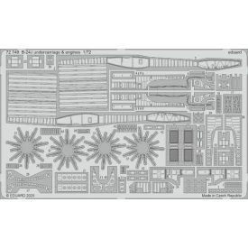 Eduard B-24J undercarriage & engines (Hasegawa)