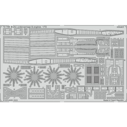 Eduard B-24J undercarriage & engines (Hasegawa)