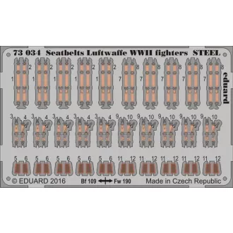 Eduard Seatbelts Luftwaffe WWII fighters STEEL fotómaratás