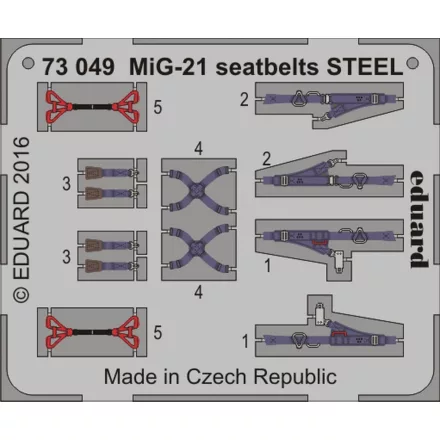 Eduard MiG-21 seatbelts STEEL