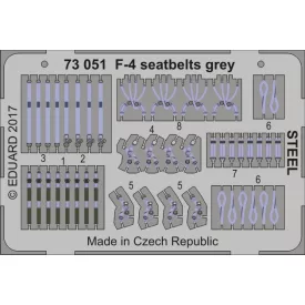 Eduard F-4 seatbelts grey STEEL