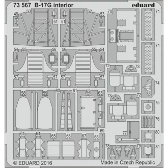 Eduard B-17G cockpit interior for Airfix fotómaratás