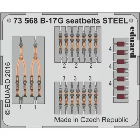 Eduard B-17G seatbelts STEEL (Airfix)
