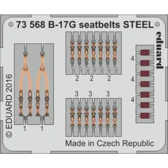 Eduard B-17G seatbelts STEEL for Airfix fotómaratás