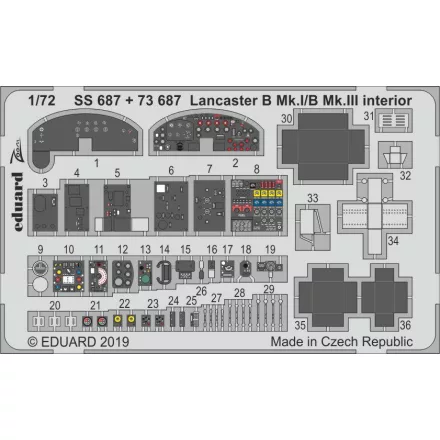 Eduard Lancaster B Mk. I/B Mk. III interior (Airfix)