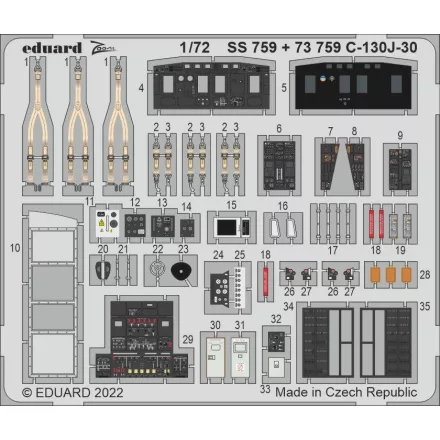 Eduard C-130J-30 interior (Zvezda)