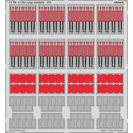 Eduard C-130J cargo seatbelts (Zvezda)