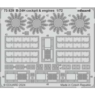 Eduard B-24H cockpit & engines fotómaratás