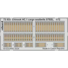 Eduard Chinook HC.1 cargo seatbelts STEEL (Airfix)