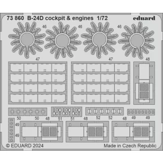 Eduard B-24D cockpit & engines for Airfix fotómaratás