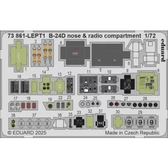   Eduard B-24D nose & radio compartment for Airfix fotómaratás