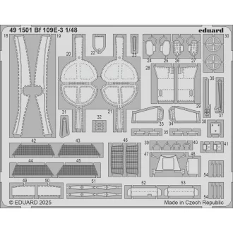 Eduard Bf 109E-3 HOBBY BOSS fotómaratás készlet