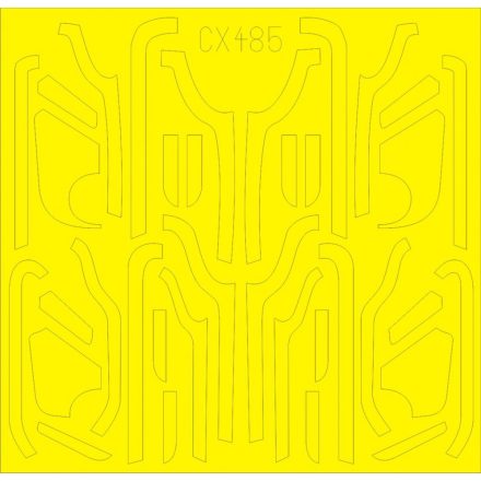 Eduard B-17G antiglare panels (VE production) (Airfix) maszkoló